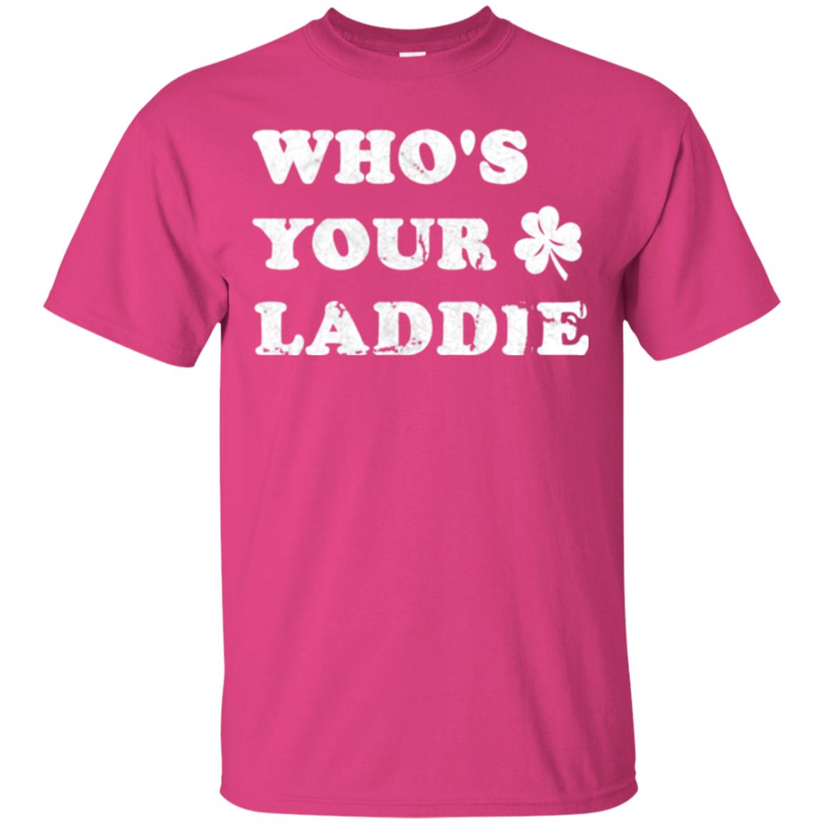 Whos Your Laddie Cute Shamrock T-shirt Heliconia
