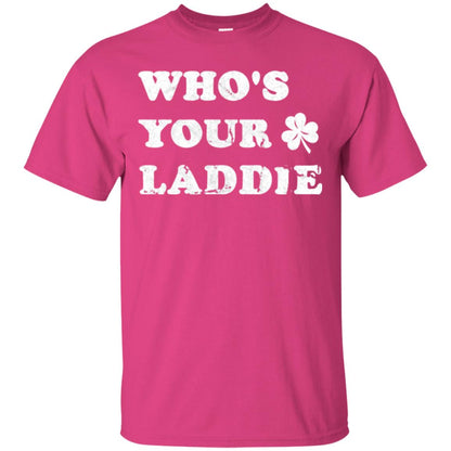 Whos Your Laddie Cute Shamrock T-shirt Heliconia