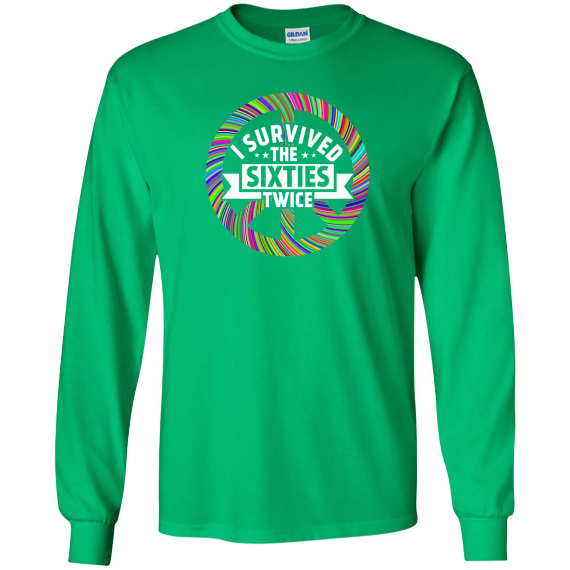 I Survived The Sixties Twice Peace Symbol Birthday Gift Shirt Irish Green