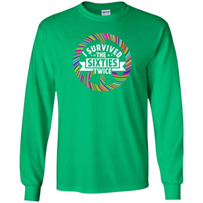 I Survived The Sixties Twice Peace Symbol Birthday Gift Shirt Irish Green