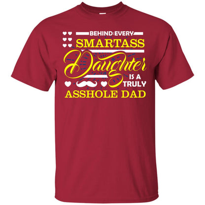 Behind Every Daughter Is A Truly Dad Family Shirt Cardinal