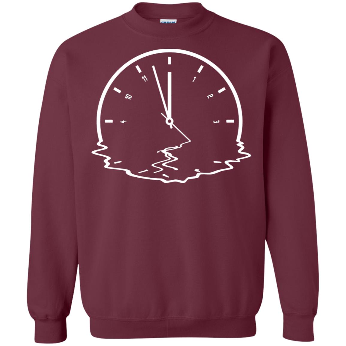 Alzheimer's & Dementia Awareness Funny Clock Gift Shirt Maroon