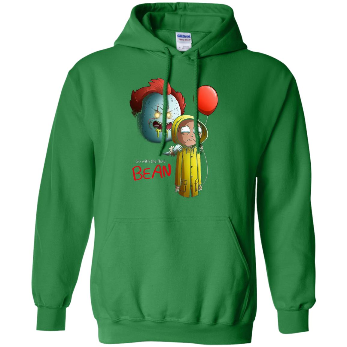 Go With The Flow It And Bean Horror Movie Shirt Irish Green