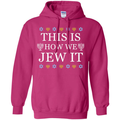 Funny Hanukkah T-shirt This Is How We Jew It Heliconia