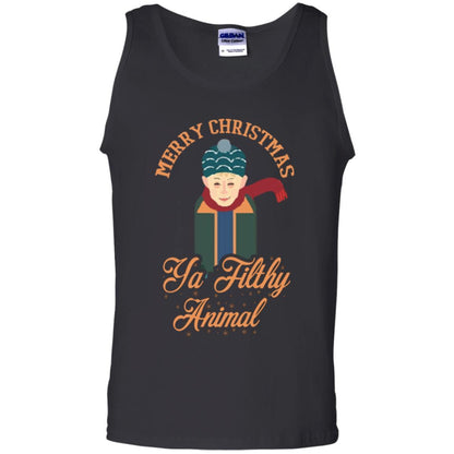 Christmas T-shirt Merry Christmas Ya Filthy Animal Black