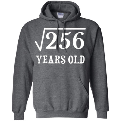 Birthday T-shirt Square Root Of 256 16th Years Old Dark Heather