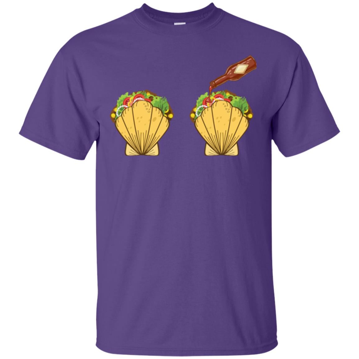 Mermaid Shell T-shirt Taco Bra And Spicy Chili Sauce Purple