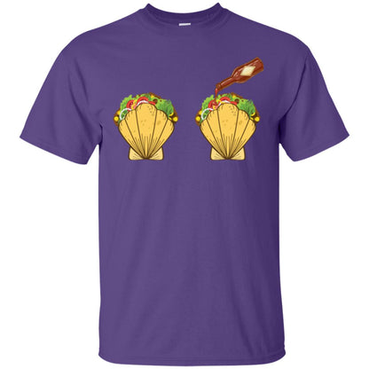 Mermaid Shell T-shirt Taco Bra And Spicy Chili Sauce Purple