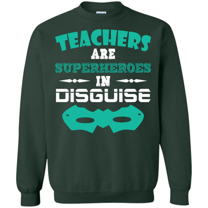 Teachers Are Superheroes In Disguise Movie Lover T-shirt Forest Green