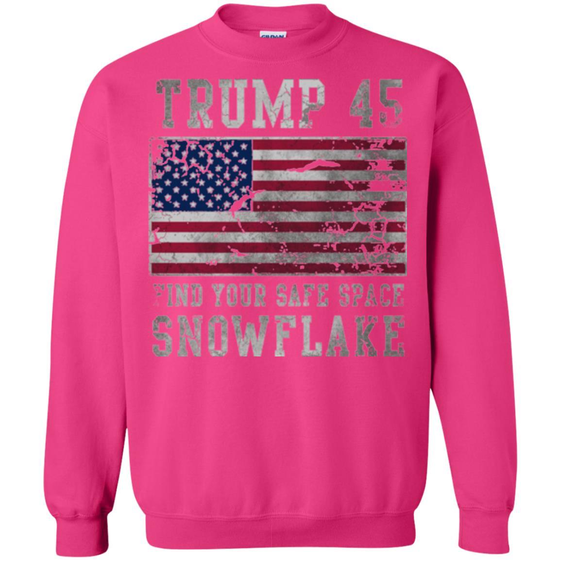 Trump 45 Find Your Safe Space Snowflake T-shirt Heliconia