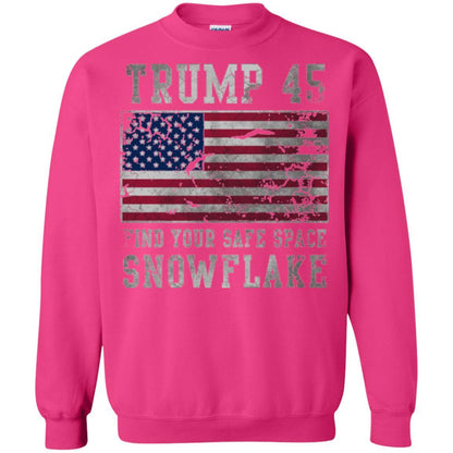 Trump 45 Find Your Safe Space Snowflake T-shirt Heliconia