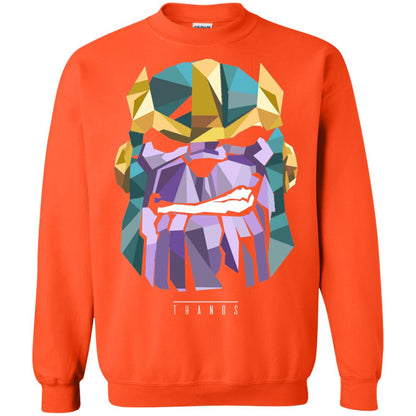 Thanos Low Poly Geometric Art Head Graphic T-shirt Orange
