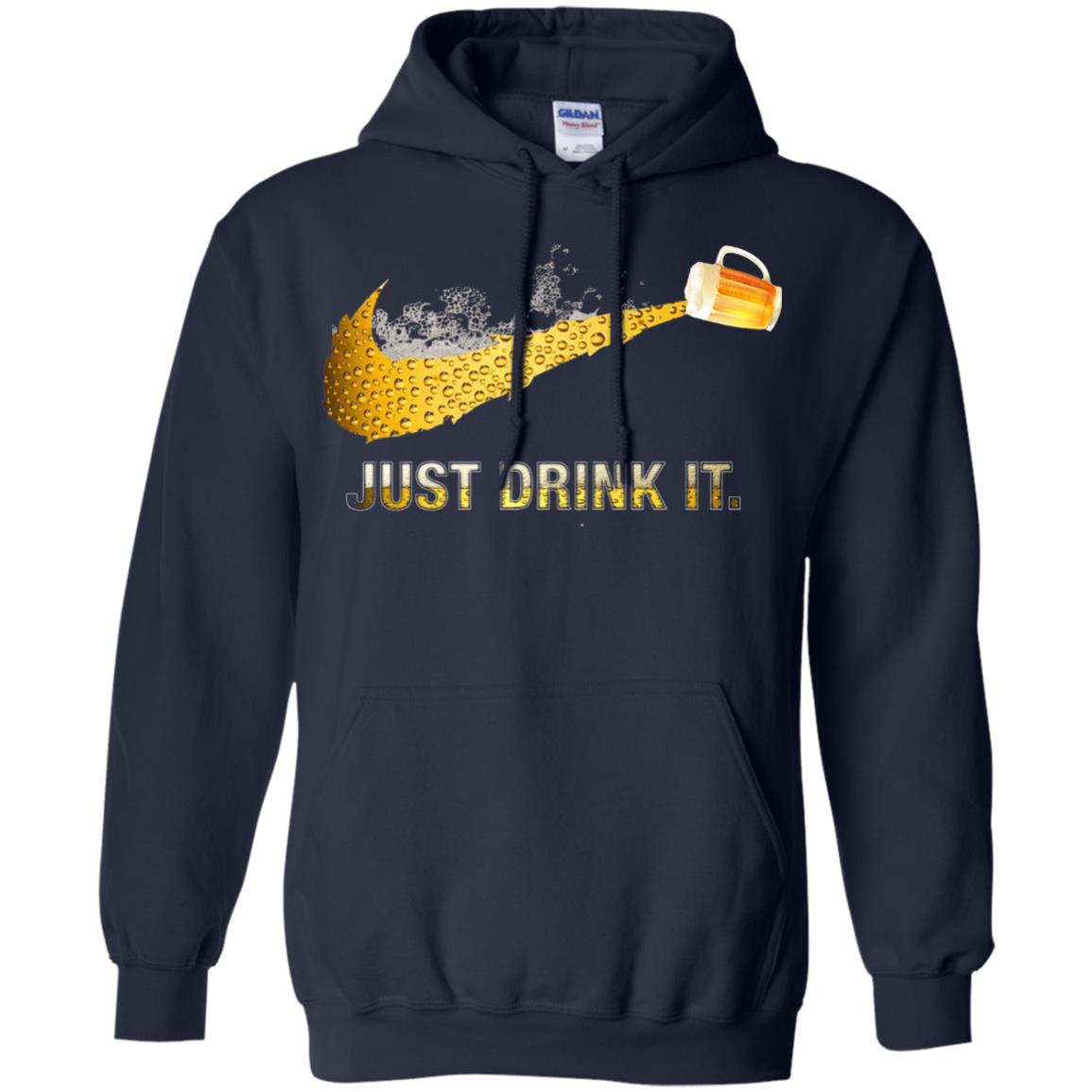 Beer Just Drink It Beer Lover T-shirt Navy
