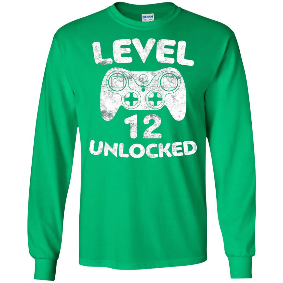 Level 12 Unlocked 12th Video Gamer Birthday Shirt Irish Green