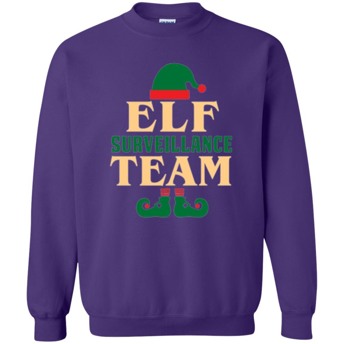 Christmas T-shirt Elf Surveillance Team T-shirt Purple