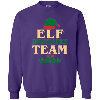 Christmas T-shirt Elf Surveillance Team T-shirt Purple