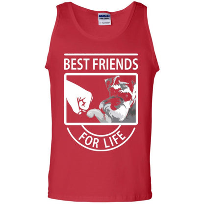 Schnauzer Lover T-shirt Best Friends For Life Red