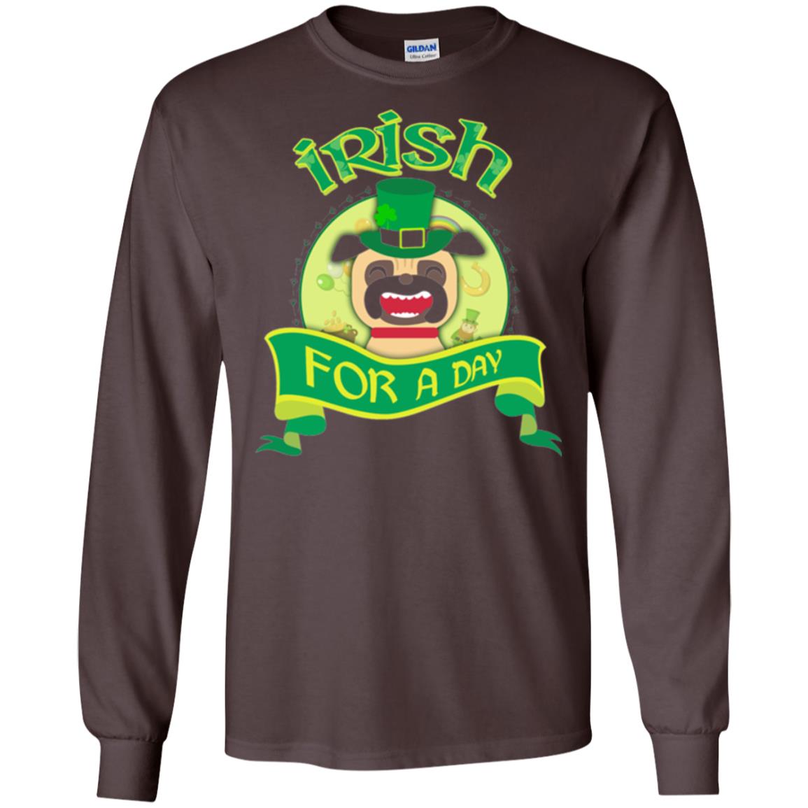 Saint Patrick_s Day T-shirt Amazing I_m Irish Pug Dark Chocolate