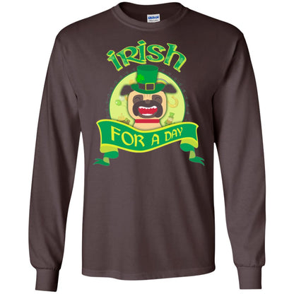 Saint Patrick_s Day T-shirt Amazing I_m Irish Pug Dark Chocolate