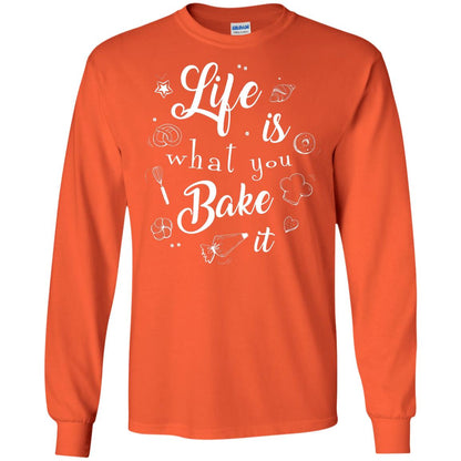 Baker T-shirt Life Is What You Bake It Orange