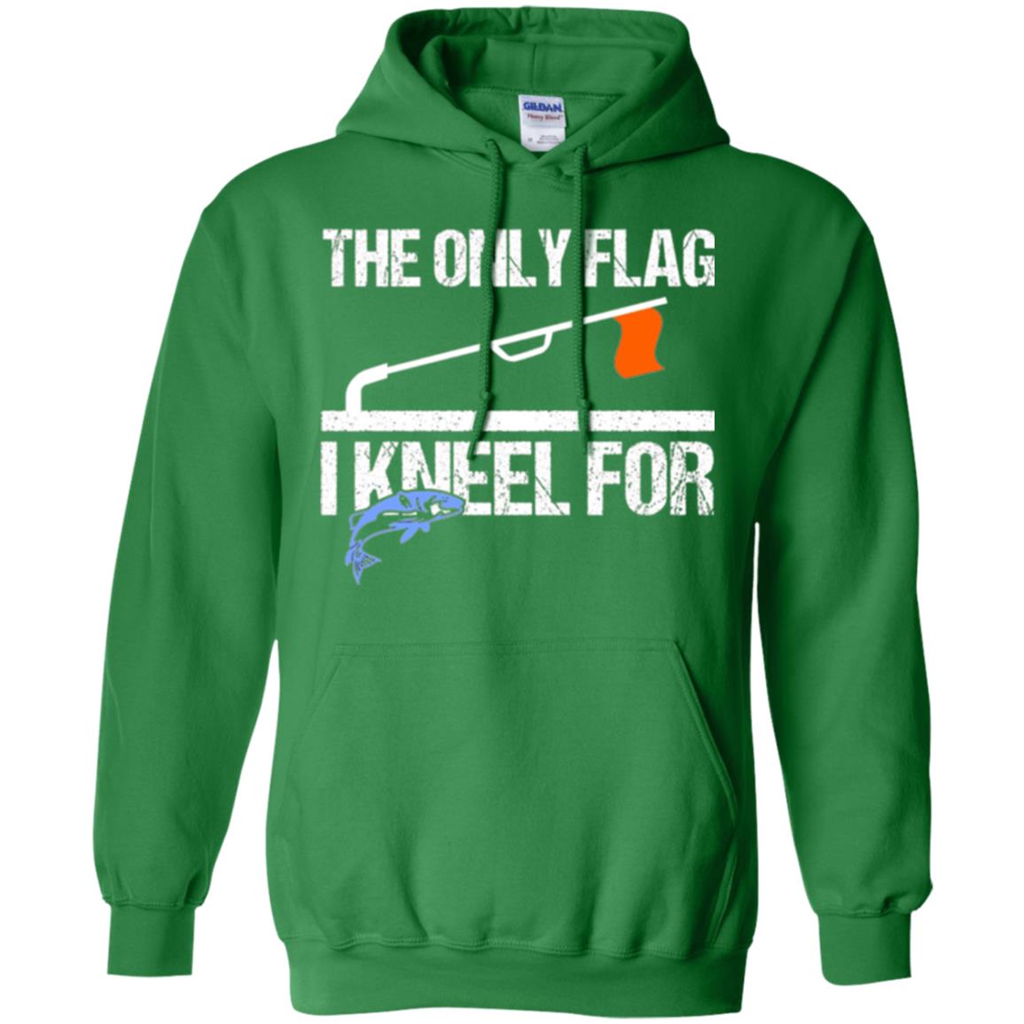 Fishing Lovers T-shirt The Only Flag I Kneel For Irish Green
