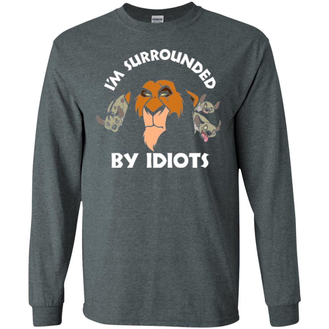 Disney Lion King T-shirt Scar Surrounded By Idiots Dark Heather