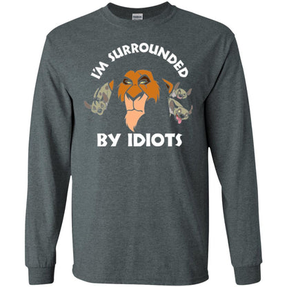 Disney Lion King T-shirt Scar Surrounded By Idiots Dark Heather
