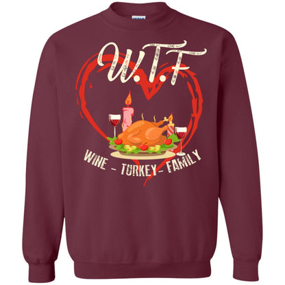 Turkey Wine Family Thanksgiving Drinking Gift Shirt For Family Maroon