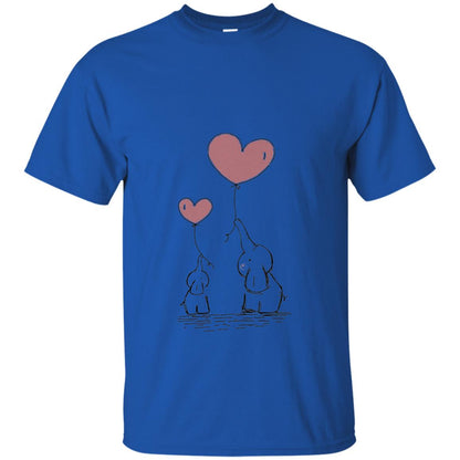 Elephants Mom Heart Balloons Family Shirt Royal