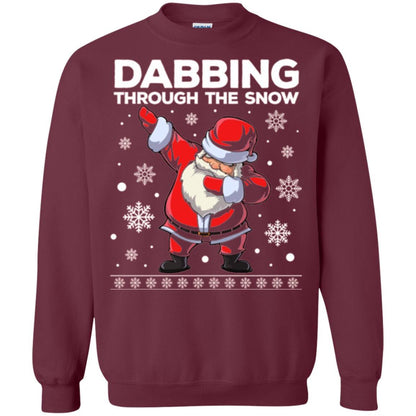 Christmas T-shirt Dabbing Through The Snow T-shirt Maroon