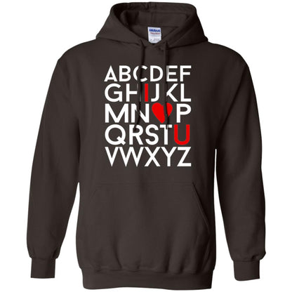 Happy Valentine_s Day Shirt, Alphabel I Love You Dark Chocolate