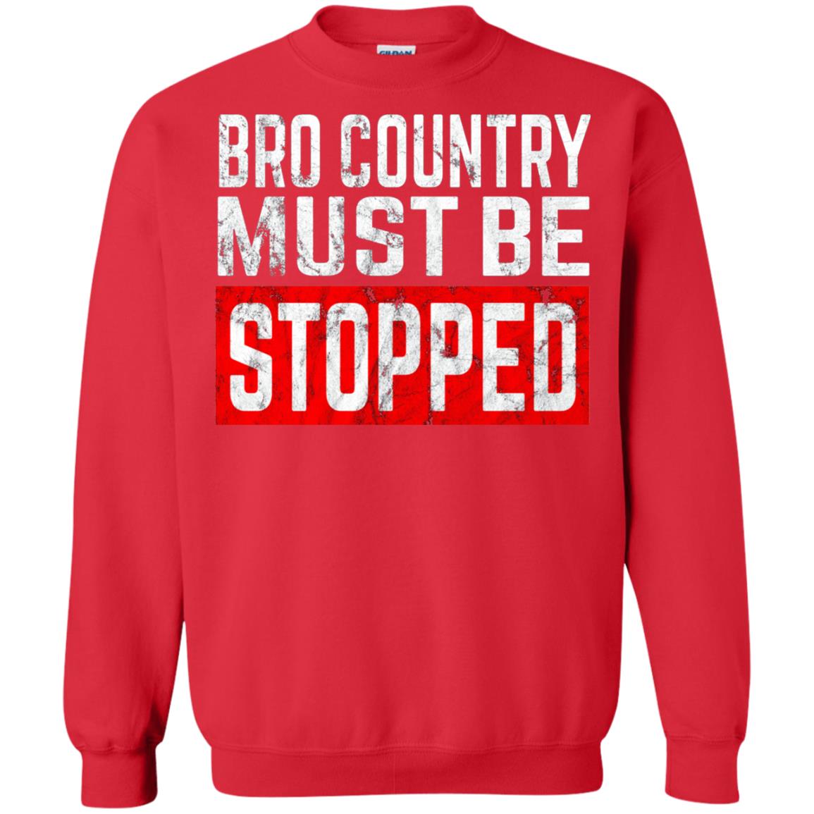 Bro Country Must Be Stopped Traditional Outlaw Country Shirt Red