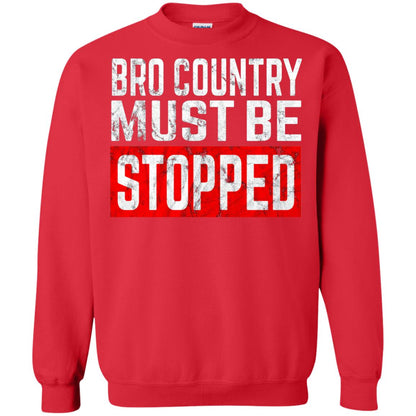 Bro Country Must Be Stopped Traditional Outlaw Country Shirt Red