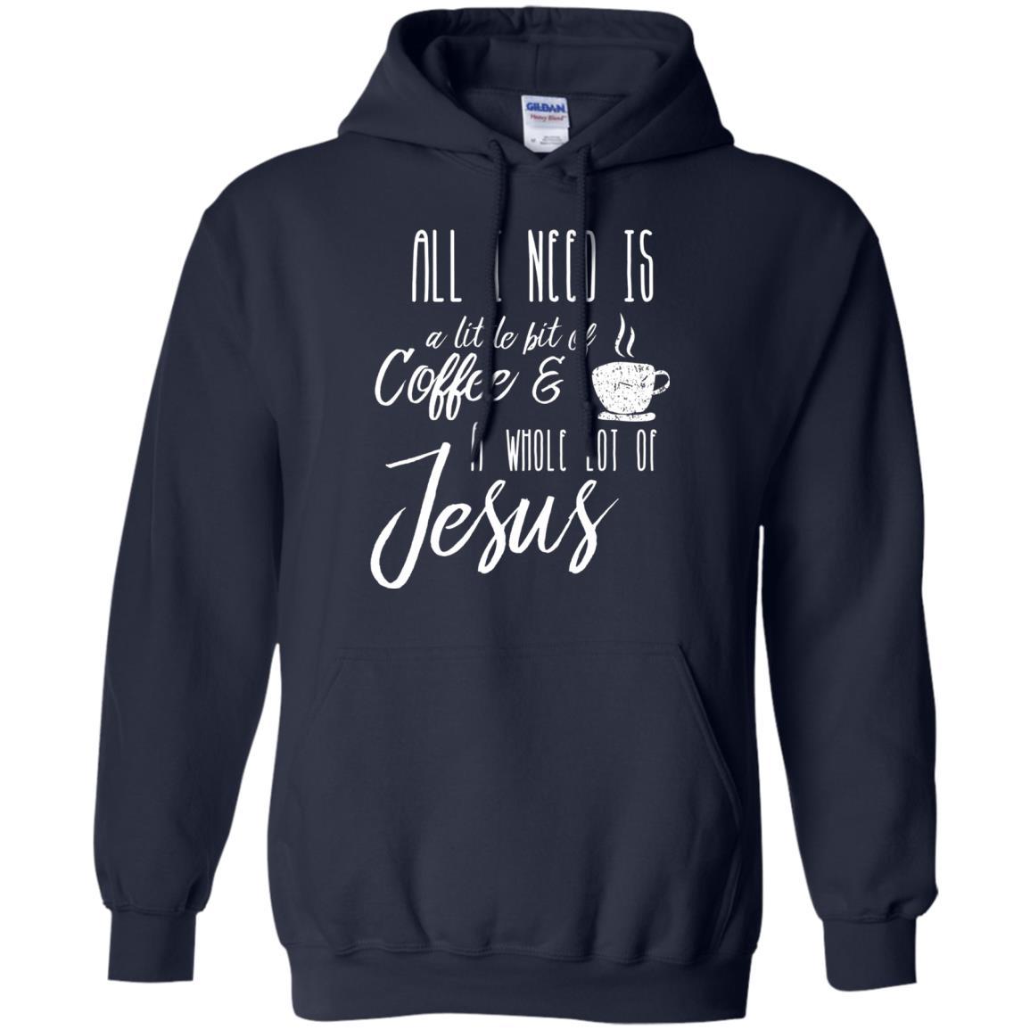 Christian T-shirt All I Need Is A Little Bit Of Coffee Navy