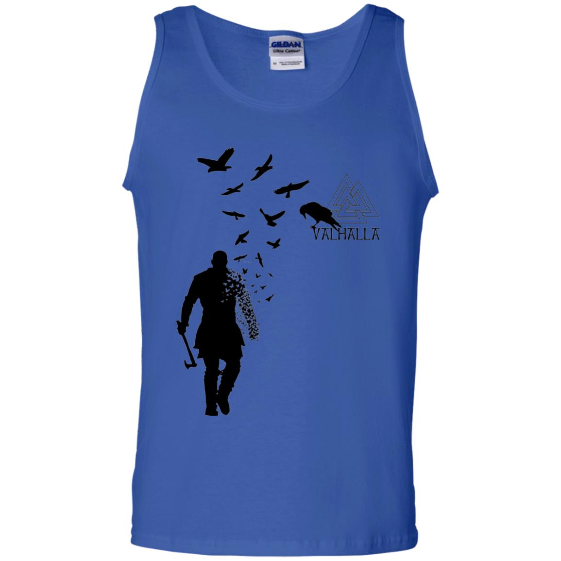 Vikings Axe Ragnar Lothbrok Flock Of Ravens Valhalla Symbol T-shirt Royal