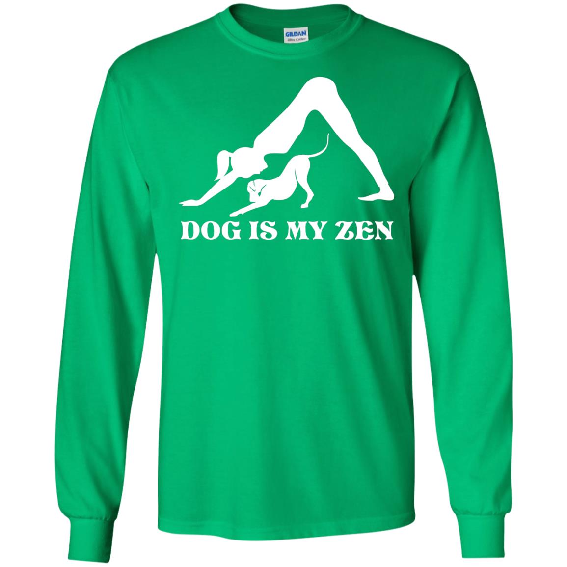 Yoga Dog T-shirt Dog Is My Zen Irish Green