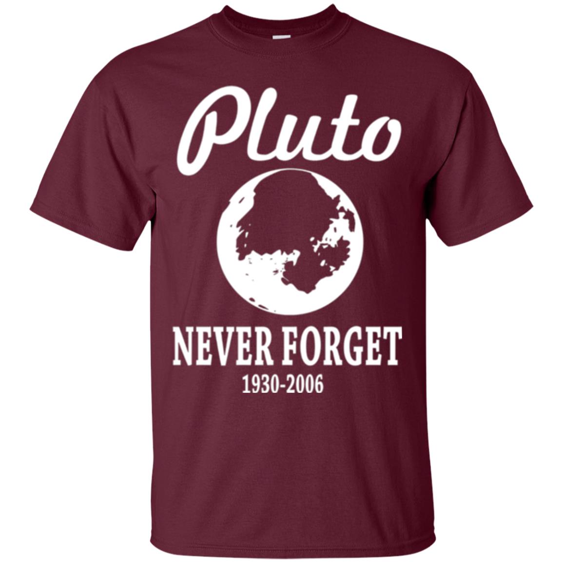 Pluto Never Forget T-shirt Maroon