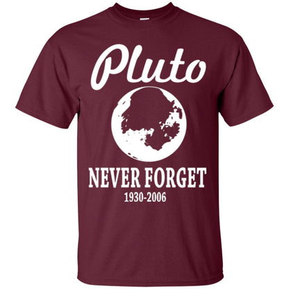 Pluto Never Forget T-shirt Maroon