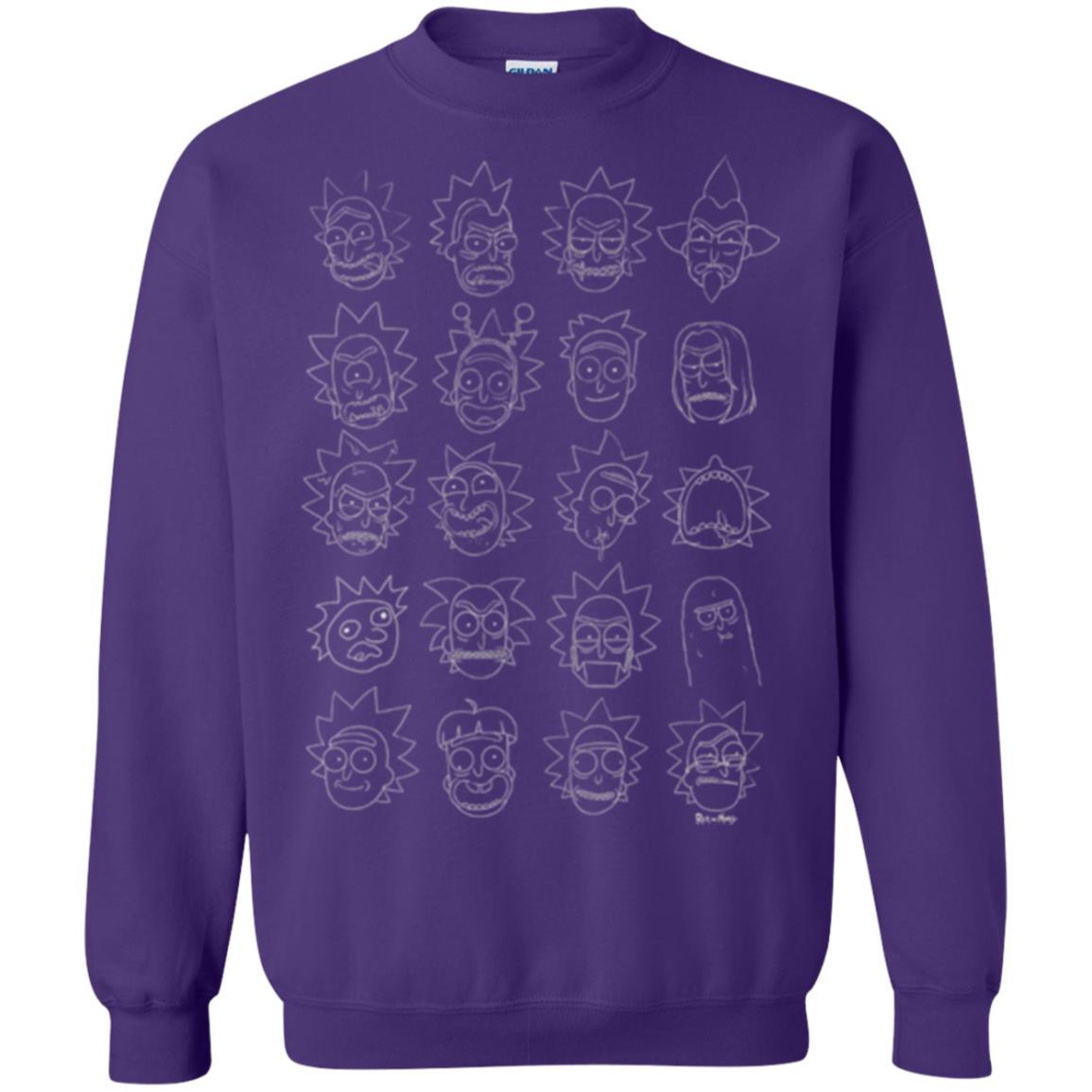Movie T-Shirt The Many Faces Of Rick Purple