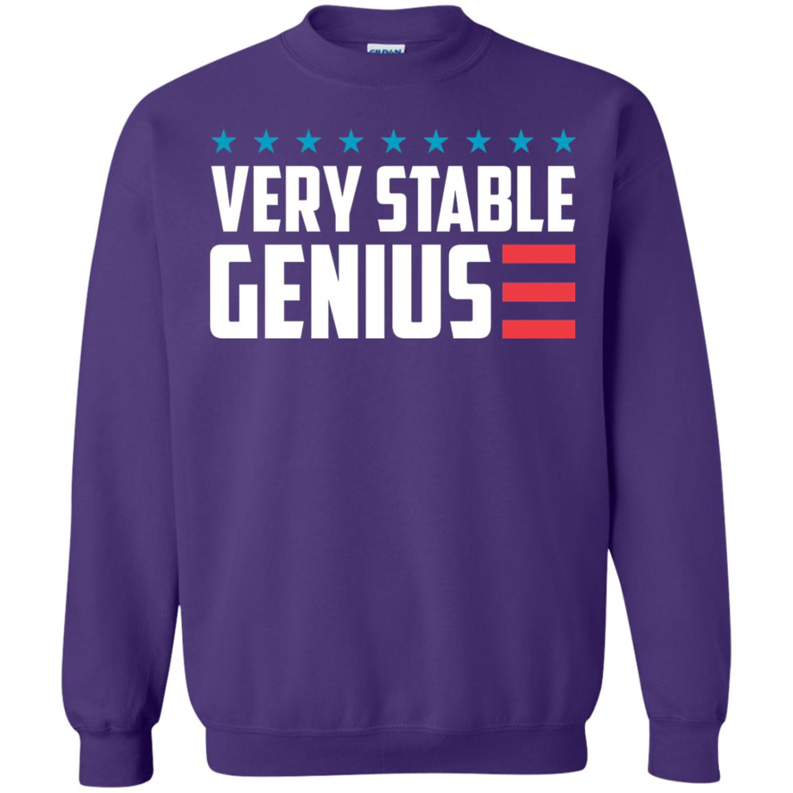Funny Political T-shirt Very Stable Genius Purple