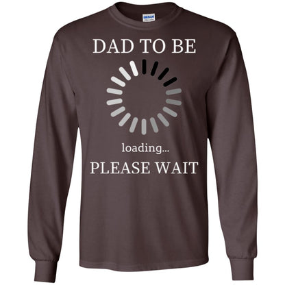 Funny Future Father T-shirt Dad Tobe Loading Please Wait Dark Chocolate
