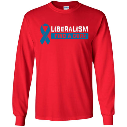 Liberalism Find A Cure Shirt Red