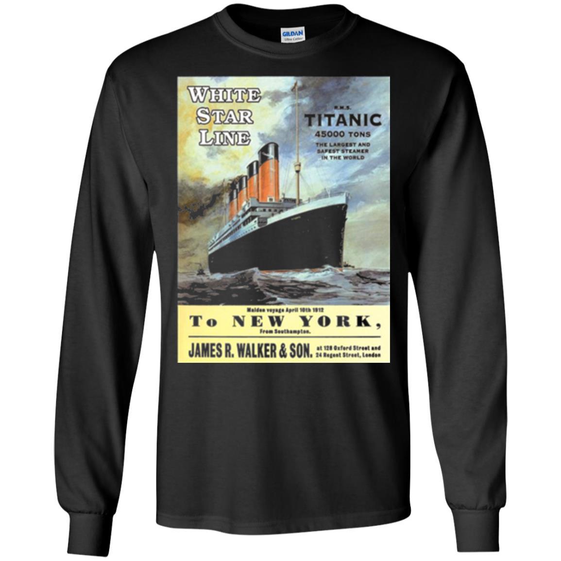 Film T-shirt Sailing Ship Cruise Vintage Poster Black