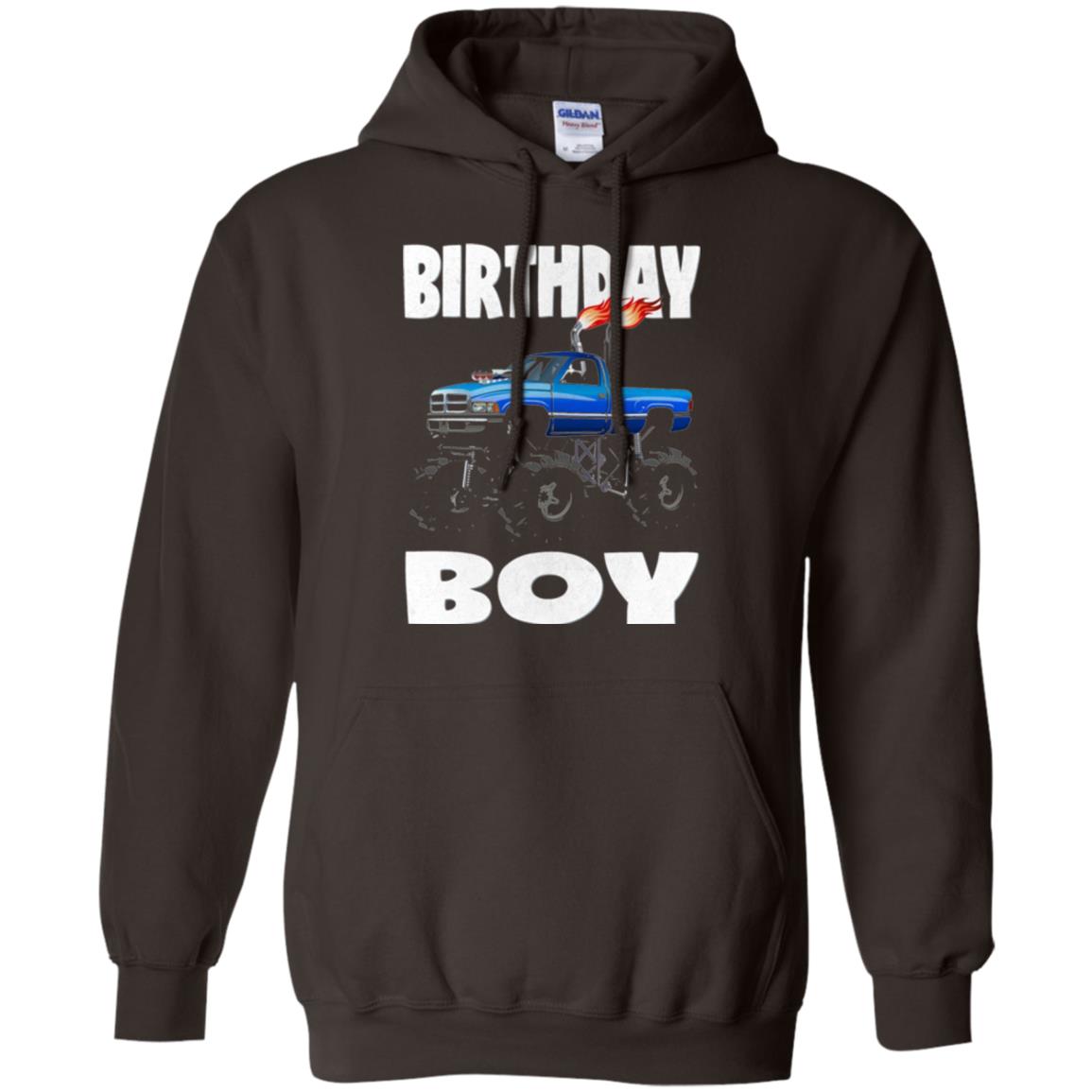 Monster Truck T-shirt Birthday Boy Vintage Dark Chocolate