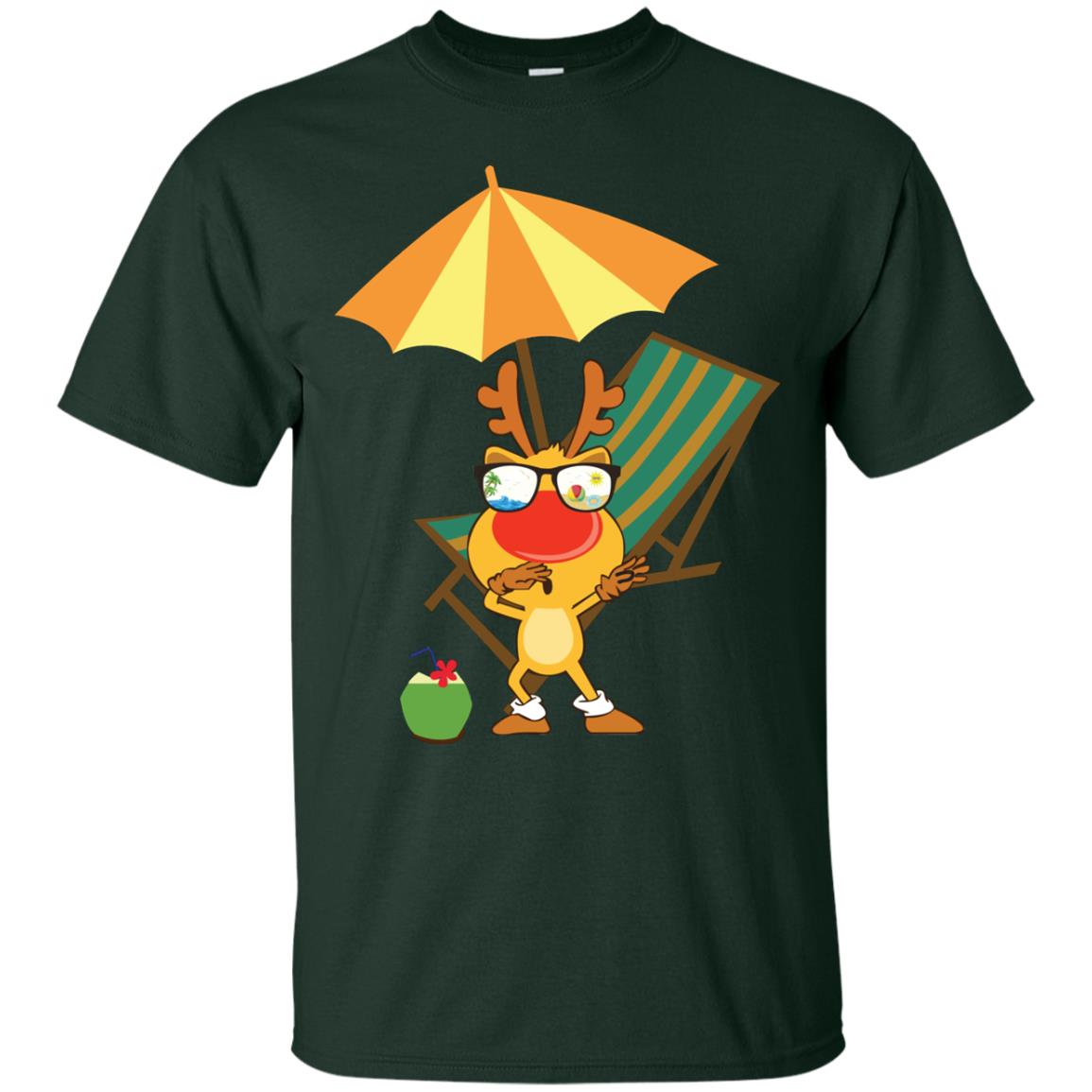 Dabbing Reindeer With Sunglasses Celebrate Xmas In July 2018 Shirt Forest