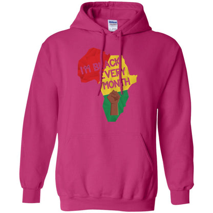 I_m Black Every Month Proud African American T-shirt Heliconia