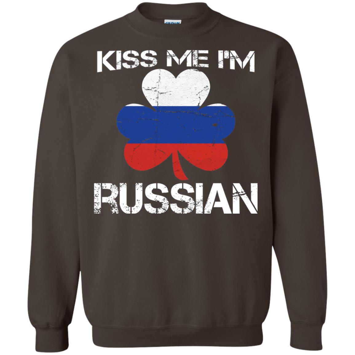 Kiss Me Russian Distressed St. Patrick_s Day 2018 T-shirt Dark Chocolate