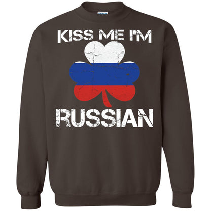 Kiss Me Russian Distressed St. Patrick_s Day 2018 T-shirt Dark Chocolate