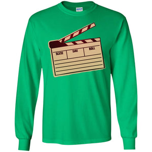 Movie Clapper Filmmaker Film Student ShirtG240 Gildan LS Ultra Cotton T-Shirt