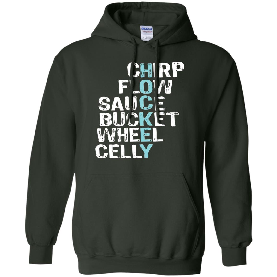 Eat Sleep Hockey Flow Celly Sauce Bucket Flow Wheel Shirt Forest Green